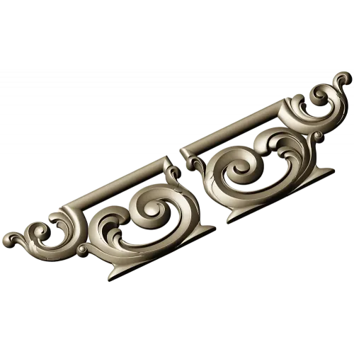 Ornate Acanthus Scroll Applique STL for CNC
