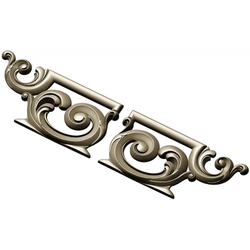 Ornate Acanthus Scroll Applique STL for CNC