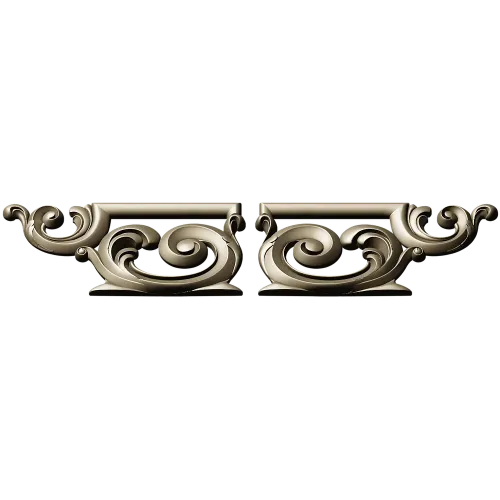 Ornate Acanthus Scroll Applique STL for CNC