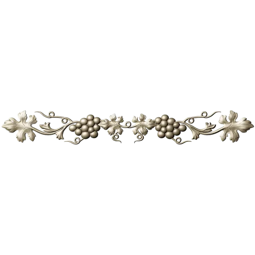 Grapevine Decorative Frieze STL 3D Model for CNC