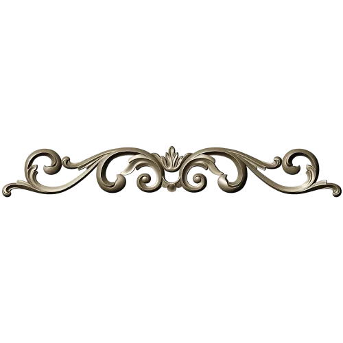 Baroque Acanthus Horizontal Ornament STL for CNC