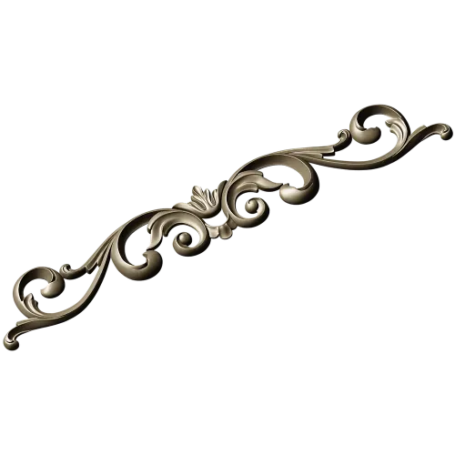 Baroque Acanthus Horizontal Ornament STL for CNC