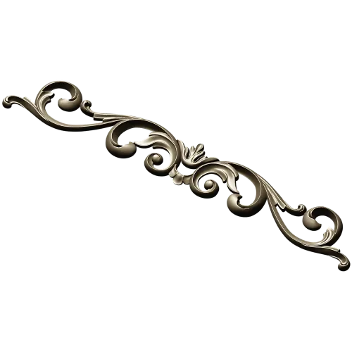 Baroque Acanthus Horizontal Ornament STL for CNC