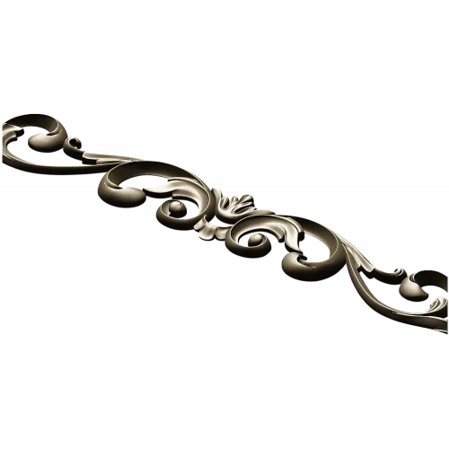 Baroque Acanthus Horizontal Ornament STL for CNC