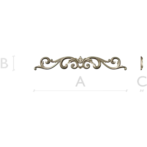 Baroque Acanthus Horizontal Ornament STL for CNC