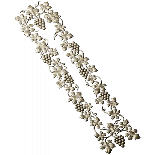 Grapevine Vertical Frieze STL for CNC