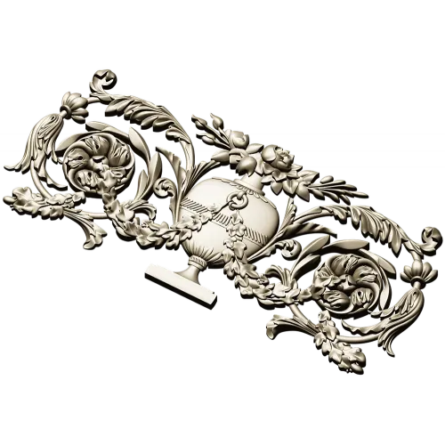 Neoclassical Urn Cartouche - STL 3D Model for CNC