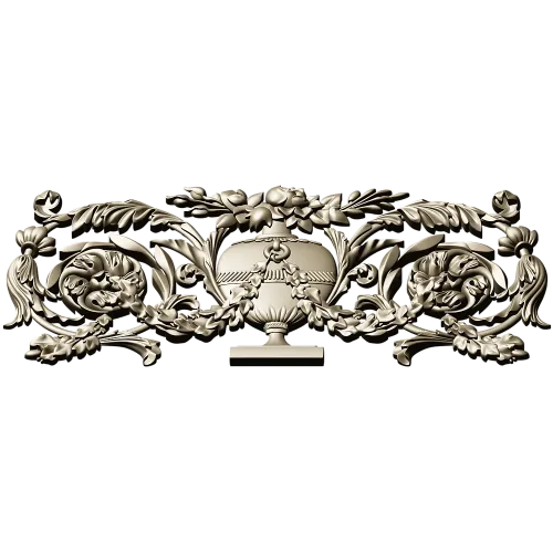 Neoclassical Urn Cartouche - STL 3D Model for CNC