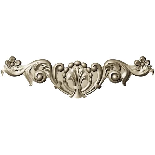 Baroque acanthus applique - STL 3D model for CNC