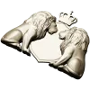Regal Twin Lions Crest - STL 3D model for CNC carving
