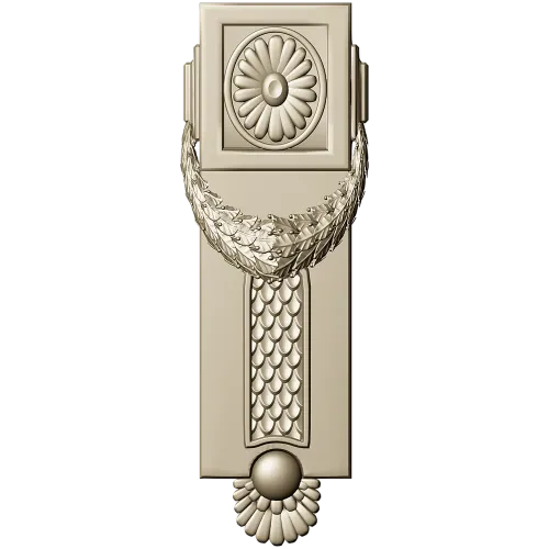Classical Rosette Laurel Vertical Applique STL