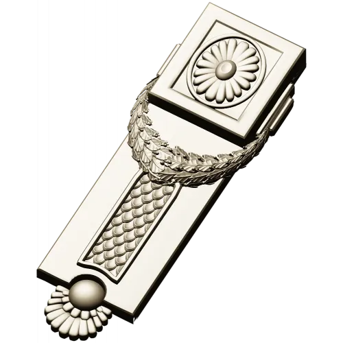Classical Rosette Laurel Vertical Applique STL