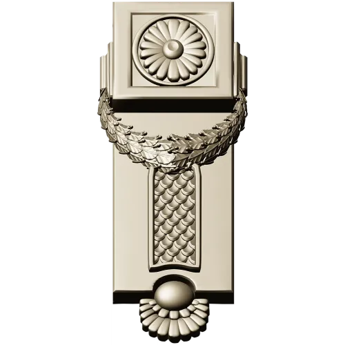Classical Rosette Laurel Vertical Applique STL