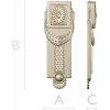 Classical Rosette Laurel Vertical Applique STL