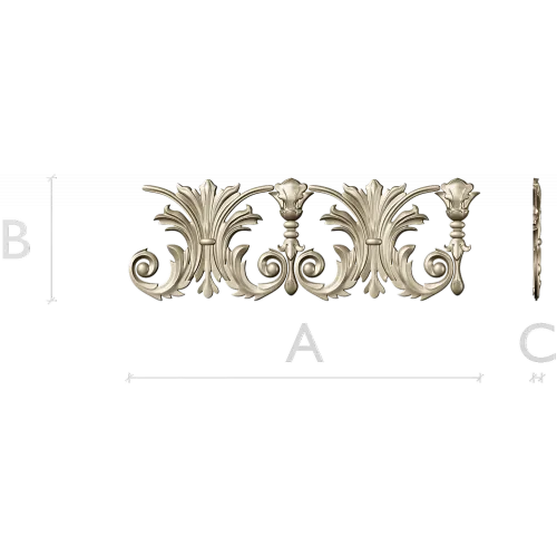 Acanthus Frieze STL 3D model for CNC carving
