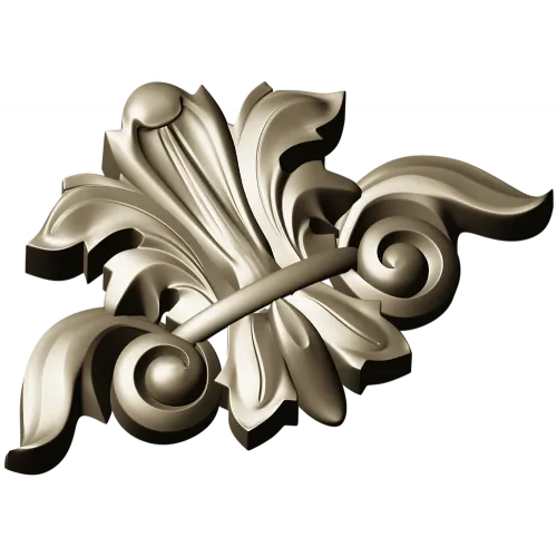 Акантовый декоративный картуш - 3D модель STL для ЧПУ