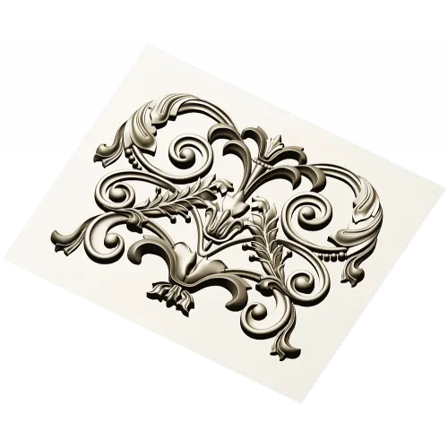 Baroque Acanthus Relief Panel STL for CNC