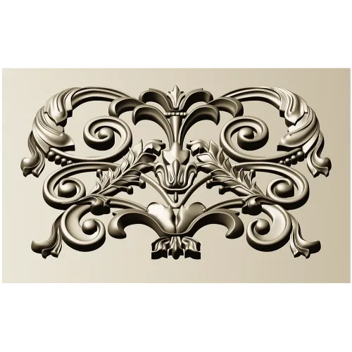 Baroque Acanthus Relief Panel STL for CNC