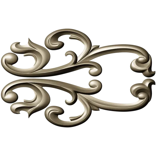 Acanthus Scroll Decorative STL for CNC Milling