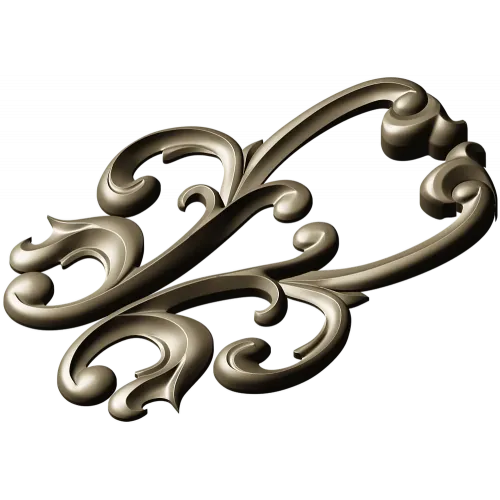 Acanthus Scroll Decorative STL for CNC Milling