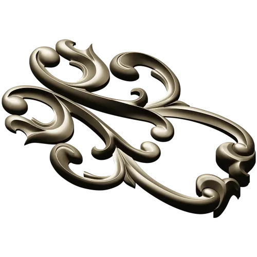 Acanthus Scroll Decorative STL for CNC Milling