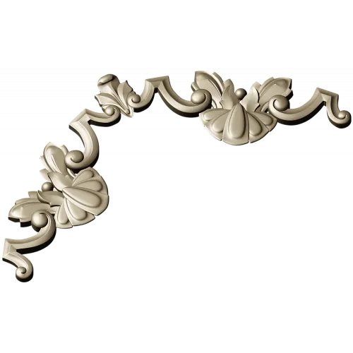 Baroque Shell Crest - 3D STL model for CNC carving