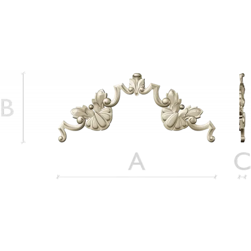 Baroque Shell Crest - 3D STL model for CNC carving