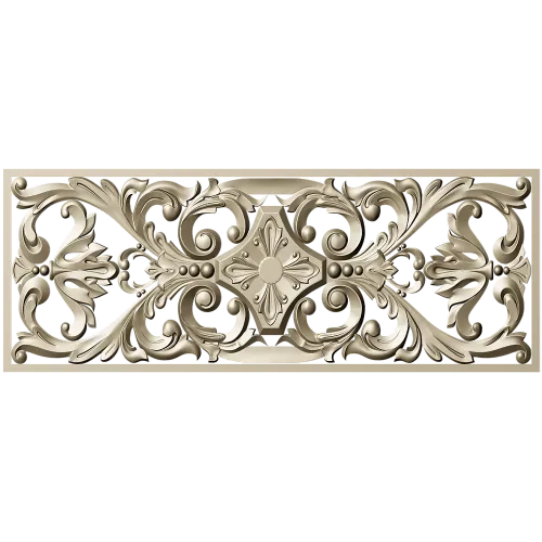 Baroque Acanthus Rectangular Panel - STL for CNC