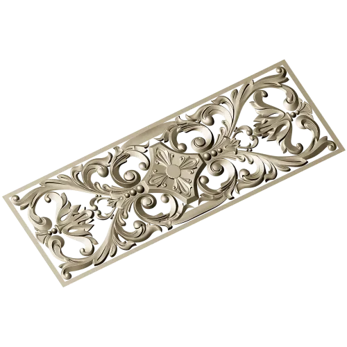 Baroque Acanthus Rectangular Panel - STL for CNC
