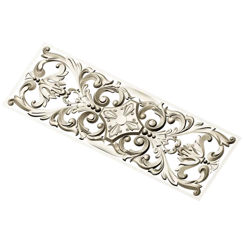 Baroque Acanthus Rectangular Panel - STL for CNC