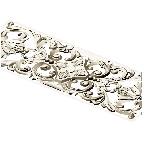 Baroque Acanthus Rectangular Panel - STL for CNC