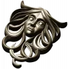 Horned Maiden Decorative Relief STL