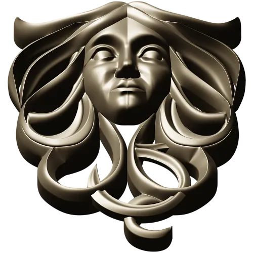 Horned Maiden Decorative Relief STL