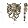Horned Maiden Decorative Relief STL