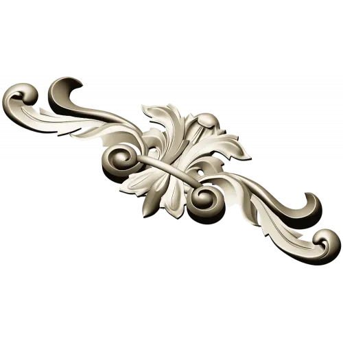 Ornamental Acanthus Applique STL for CNC