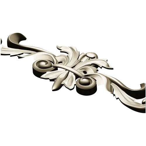 Ornamental Acanthus Applique STL for CNC
