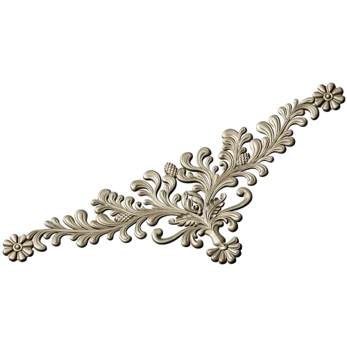 Regal Acanthus Corner - 3D STL model for CNC carving
