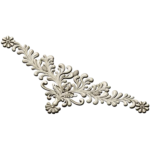 Regal Acanthus Corner - 3D STL model for CNC carving