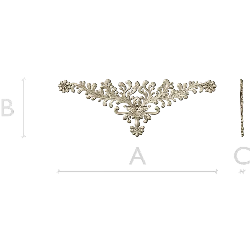 Regal Acanthus Corner - 3D STL model for CNC carving