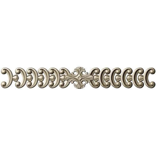 Baroque C-Scroll Border - STL 3D model for CNC