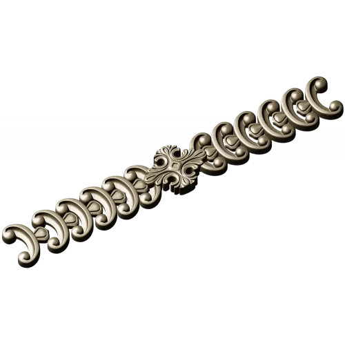 Baroque C-Scroll Border - STL 3D model for CNC