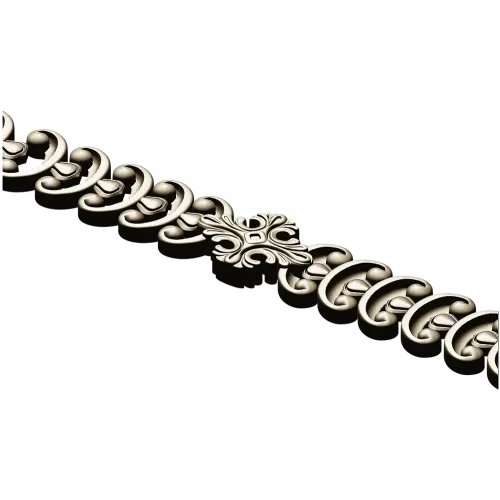 Baroque C-Scroll Border - STL 3D model for CNC