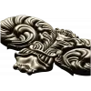 Ornate Acanthus Scroll STL for CNC Milling - High-Relief Decorative Applique