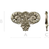 Ornate Acanthus Scroll STL for CNC Milling - High-Relief Decorative Applique