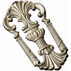 Regal shell cartouche - detailed STL 3D model for CNC