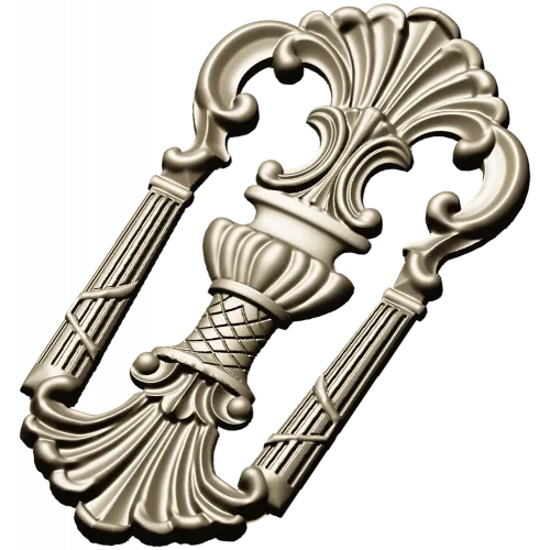 Regal shell cartouche - detailed STL 3D model for CNC