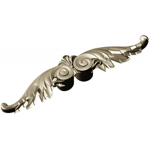 Winged Acanthus Cartouche - STL 3D model for CNC