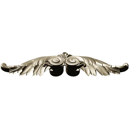 Winged Acanthus Cartouche - STL 3D model for CNC