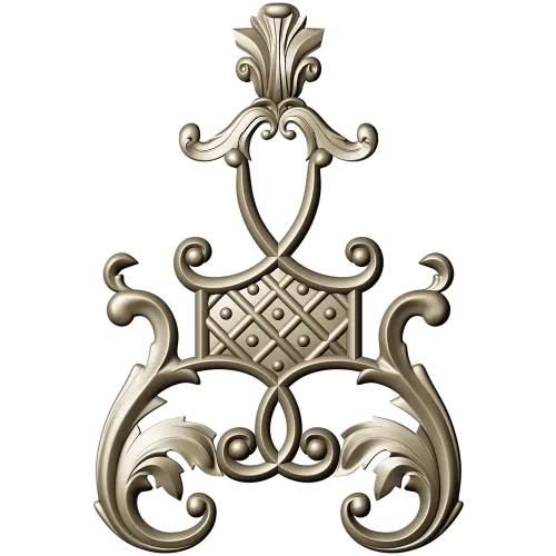 Ornate Vertical Cartouche STL for CNC