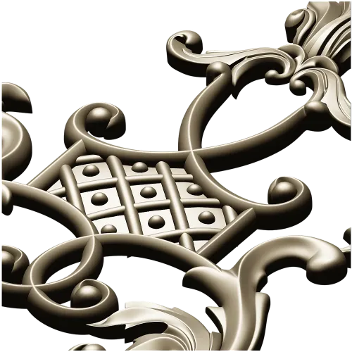 Ornate Vertical Cartouche STL for CNC